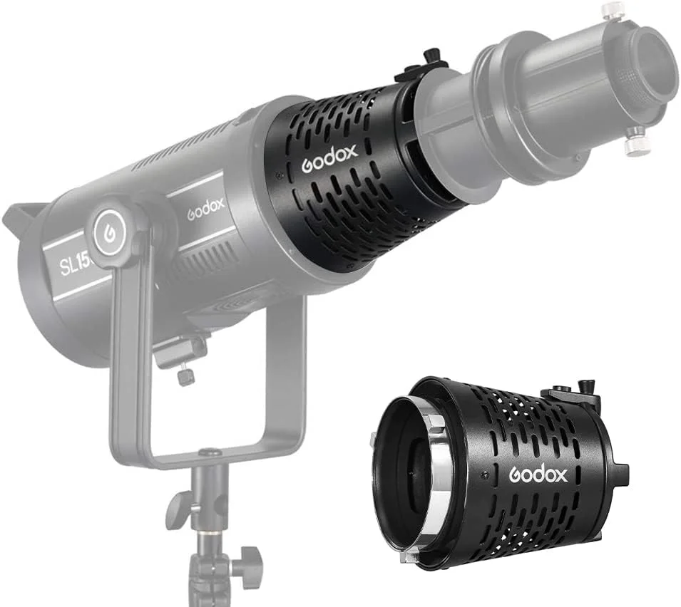 آداپتور اتصال مانت بوئنز گودکس SA-17 به پروژکتور گودکس SA-P، ایجاد جلوه های تئاتری با نور مداوم ال ای دی مانت بوئنز، کنترل دقیق نورپردازی برای ویدیو و عکاسی