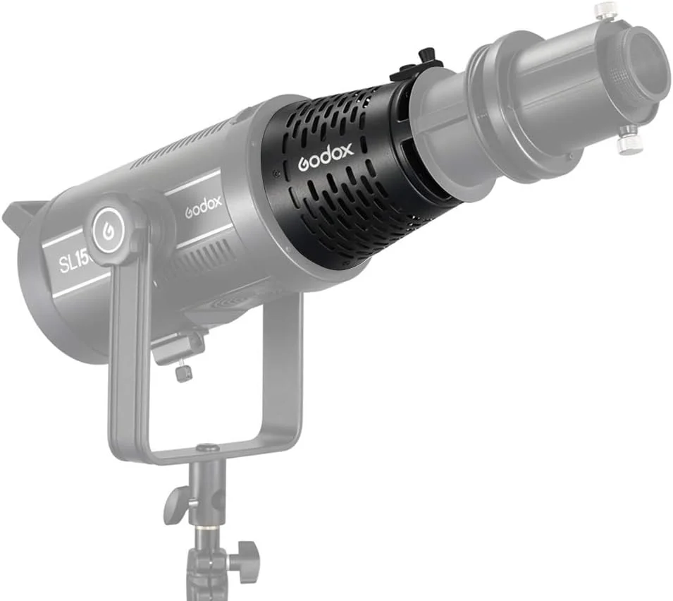 آداپتور اتصال مانت بوئنز گودکس SA-17 به پروژکتور گودکس SA-P، ایجاد جلوه های تئاتری با نور مداوم ال ای دی مانت بوئنز، کنترل دقیق نورپردازی برای ویدیو و عکاسی