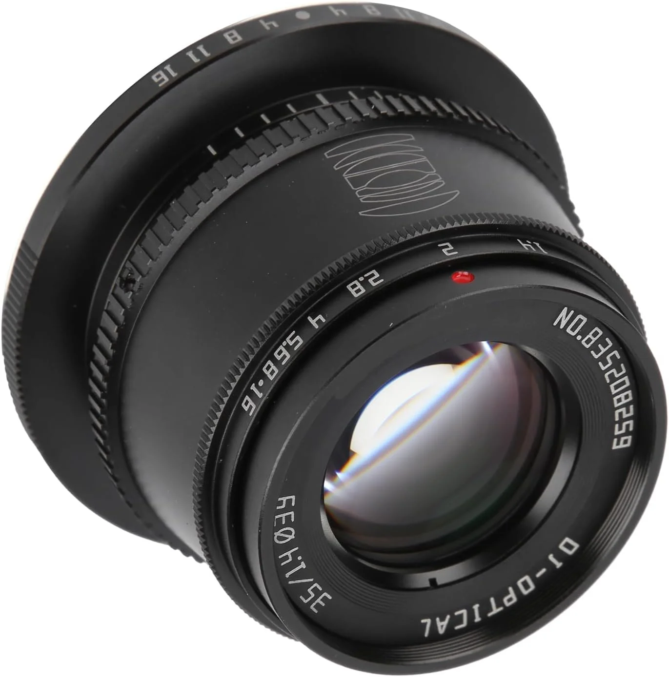 لنز 35mm F1.4 Bewinner، لنز فوکوس دستی مشکی فرآیند CNC برای دوربین