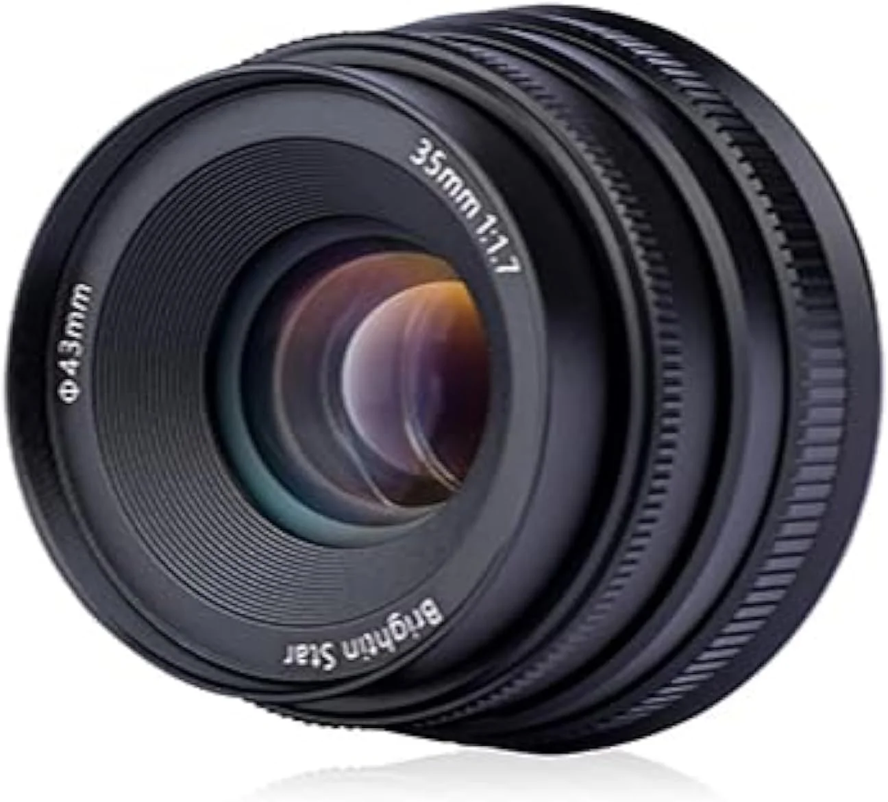 لنز دوربین بدون آینه 35mm F1.7 با دیافراگم بزرگ، فوکوس دستی، دهانه Canon EOS-M مناسب برای M, M2, M3, M5, M6, M10, M100, M50, M200 (مشکی)