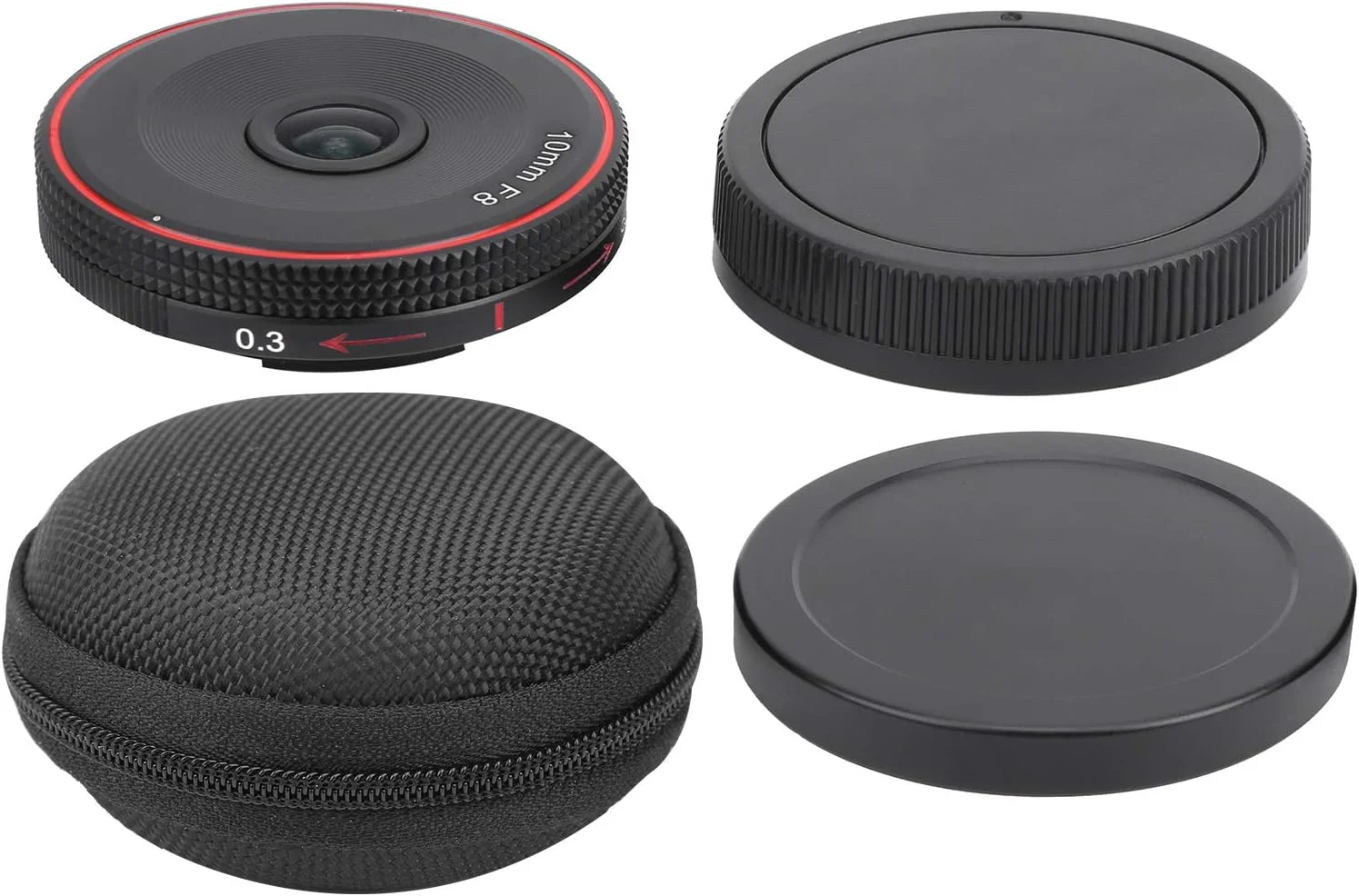 لنز دوربین 10mm F8 فیش آی پرایم لنز برای مانت EOS.M، میدان فوق عریض برای Canon M3/M5/M6/M6 II/M10 لنز دوربین 10mm F8 فیش آی پرایم لنز برای مانت EOS.M، میدان فوق عریض برای Canon M3/M5/M6/M6 II/M10