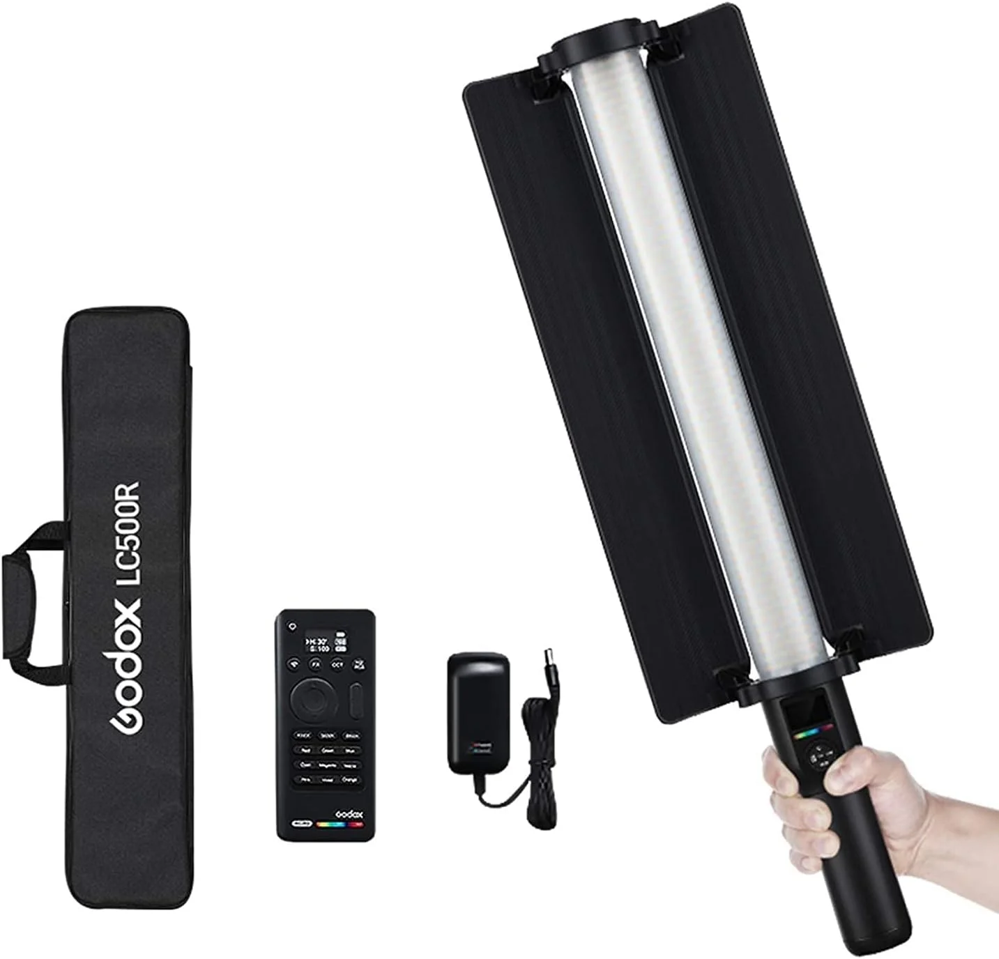 چراغ میله ای RGB گودکس LC500RR به همراه ریموت کنترل | دمای رنگی 2500K-8500K | 14 جلوه نوری | چراغ میله ای به همراه درپوش و کیف حمل