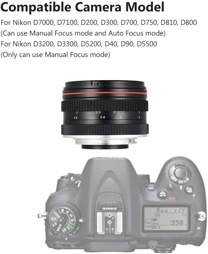لنز دوربین 50mm f/1.4 USM با دیافراگم باز و استاندارد، لنز فوکوس انساننما با پراکندگی کم برای دوربینهای نیکون D7000, D7100, D200, D300, D700, D750, D810, D800, D3200, D3300, D5200, D40, D90, D5500 DSLR لنز دوربین 50mm f/1.4 USM با دیافراگم باز و استاندارد، لنز فوکوس انساننما با پراکندگی کم برای دوربینهای نیکون D7000, D7100, D200, D300, D700, D750, D810, D800, D3200, D3300, D5200, D40, D90, D5500 DSLR
