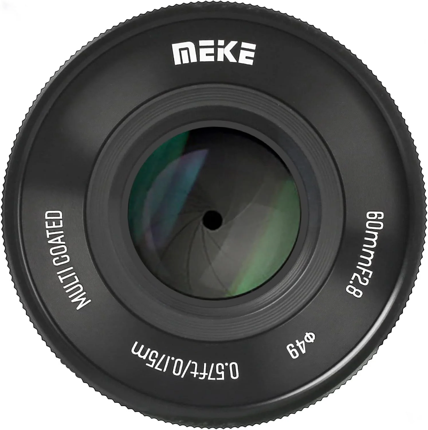 لنز ماکرو ثابت 60 میلی‌متری Meike با دیافراگم بزرگ f2.8، فریم APS-C، فوکوس دستی، سازگار با دوربین‌های بدون آینه Olympus EM1 M5 M10 EP5 EPL3 PL5 Panasonic Lumix GM1 GM2 GX1 GX با مانت M4/3