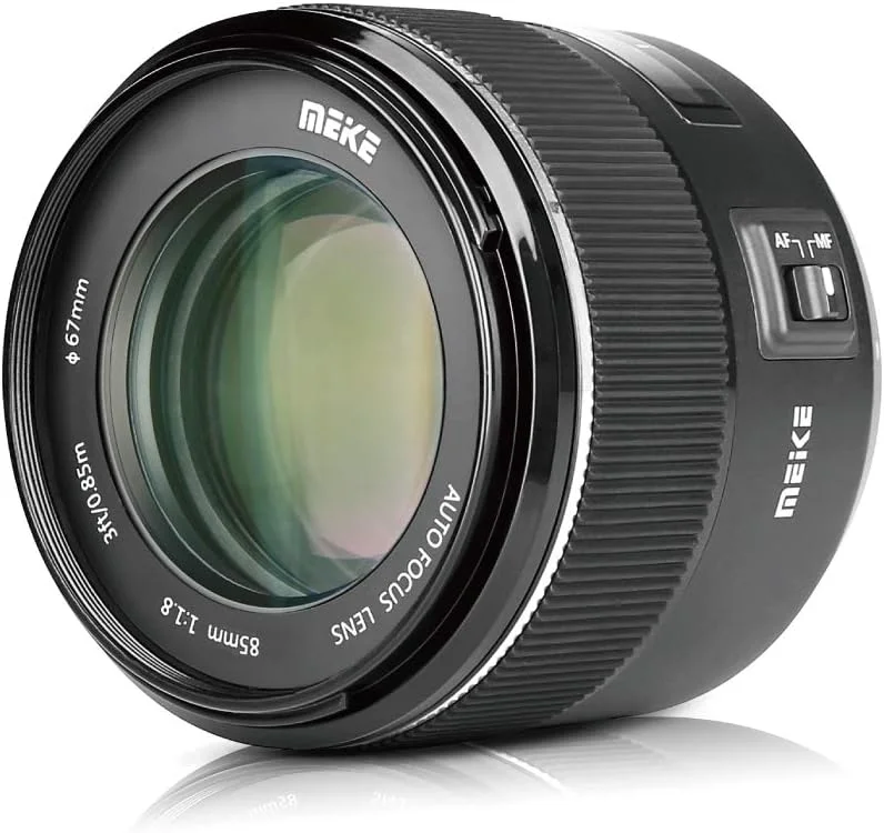 لنز پرایم 85 میلی‌متری Meike MK با دیافراگم بزرگ F/1.8 و فوکوس خودکار با عرض کامل برای Canon EOS EF