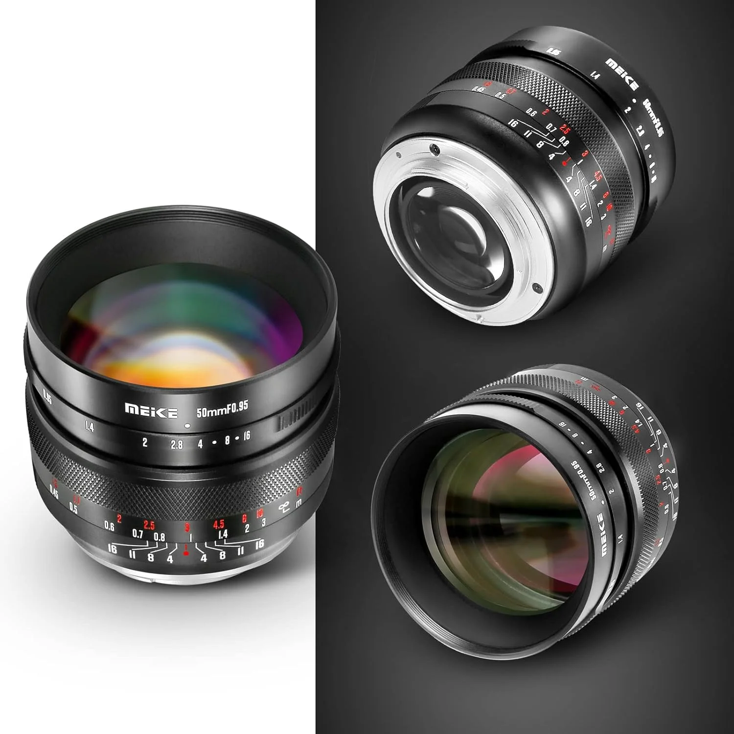 لنزهای استاندارد با دیافراگم بزرگ Meike 50mm F0.95، لنز پرایم APS-C با فوکوس دستی برای دوربین های بدون آینه Canon EOS-R EOS-RP R5 R5C R6 R7 R10