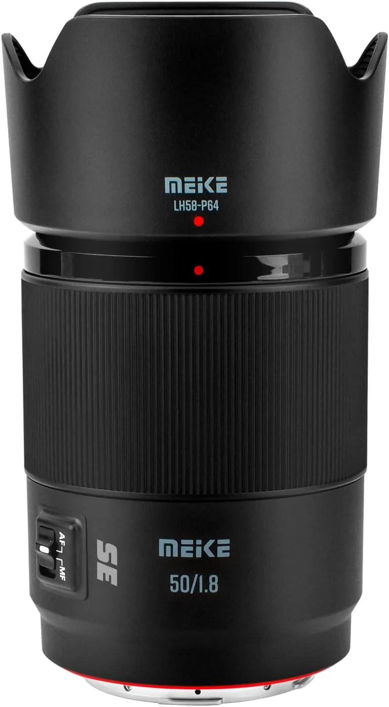 لنز 50 میلی‌متری Meike F1.8 با فرمت کامل AF STM (موتور پله‌ای) با دیافراگم استاندارد و فوکوس خودکار با فاصله کانونی ثابت برای دوربین‌های بدون آینه پاناسونیک لومیکس سیگما لایکا با مانت L مدل‌های S1 S1R S1H S5 FP