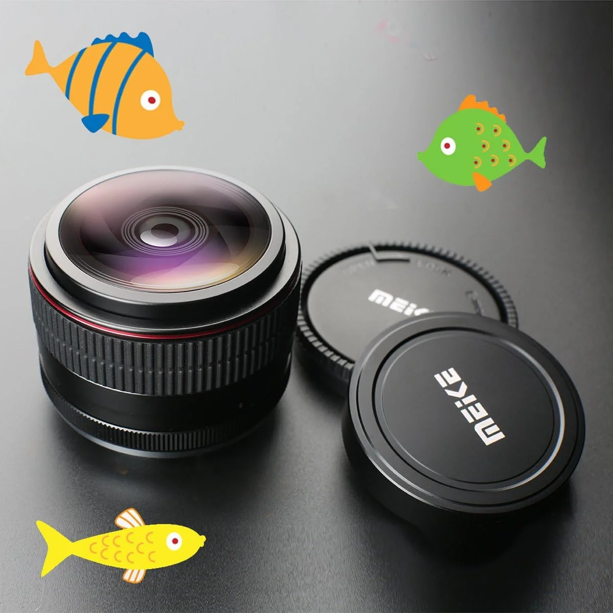 لنز چشم‌ماهی دایره‌ای 6.5 میلی‌متری Meike MK با دیافراگم f/2.0 برای دوربین‌های بدون آینه فوجی X-mount با حسگر APS-C