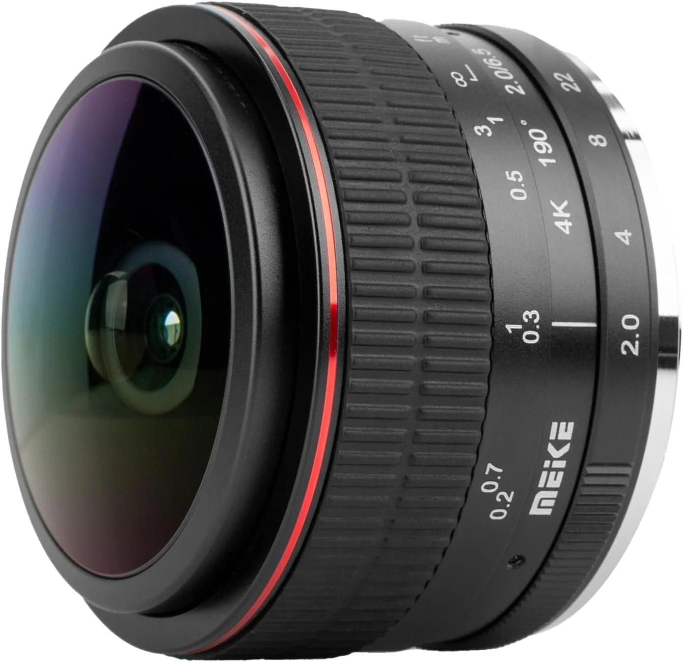 لنز فیش آی الترا واید 6.5mm f2.0 Meike با فاصله کانونی ثابت برای دوربین های بدون آینه EOS-M مدل های M100 M10 M6 M5 M3 M2 M50 M6II M200