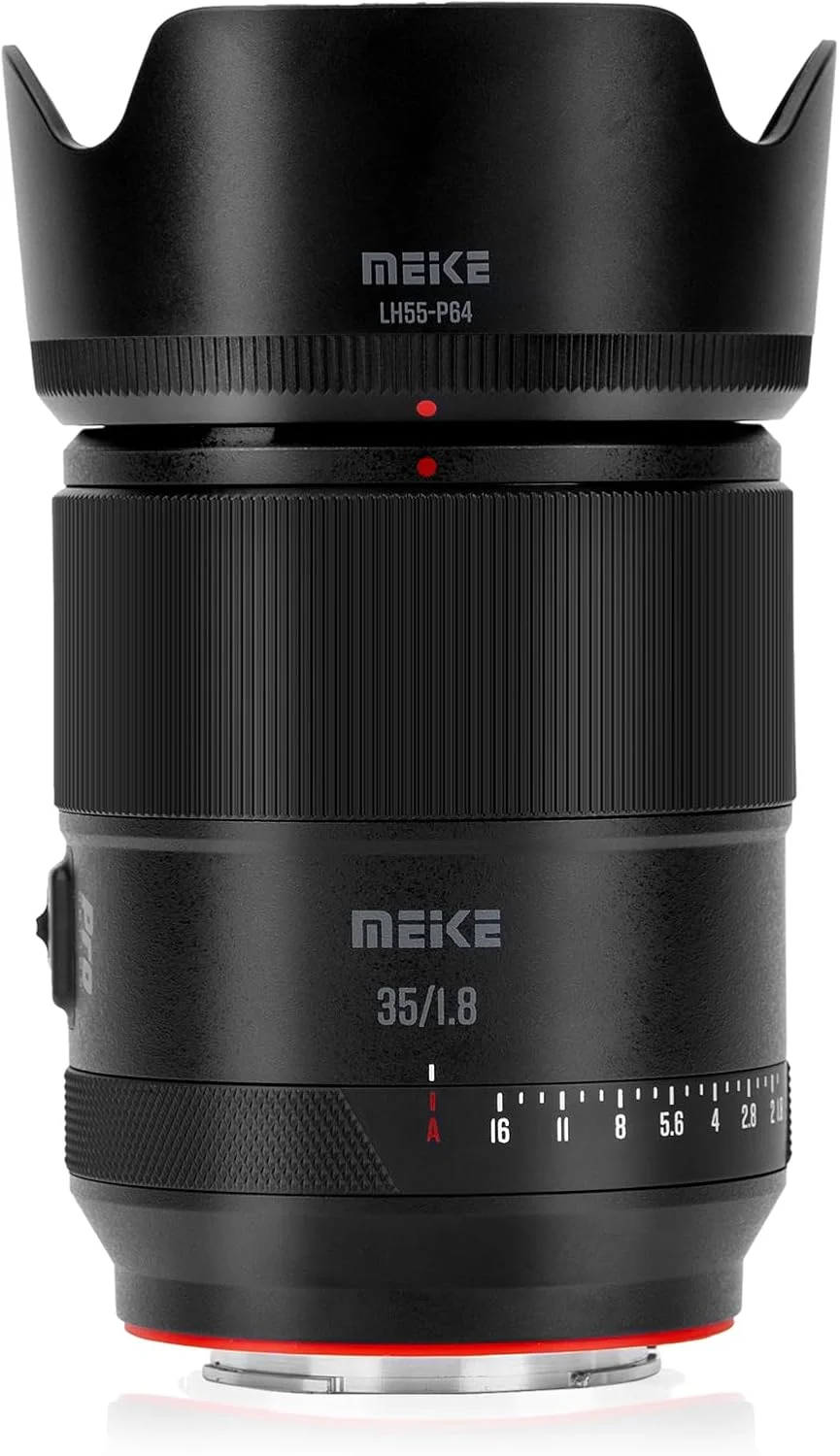 لنز ۳۵ میلی‌متری Meike F1.8 فول فریم AF STM، زاویه باز، فوکوس خودکار، لنزهای پرایم ثابت برای دوربین‌های بدون آینه Sony E-mount مدل‌های A9 A9II A7III A7II A7RII A7 A7R3 A7R3 A7R4 A7IV A7C A7CII A7SIII