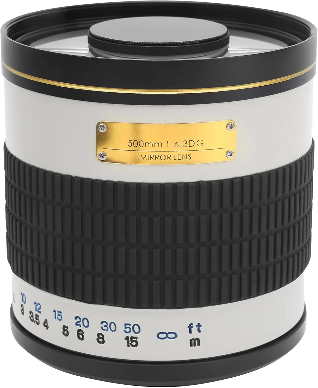 لنز آینه‌ای تله فوتو 500mm F6.3 GOWENIC، لنز دوربین تله فوتو سوپر با فوکوس دستی 500mm F6.3، برای دوربین های منظره و پرندگان DSLR با مانت AF (سفید)