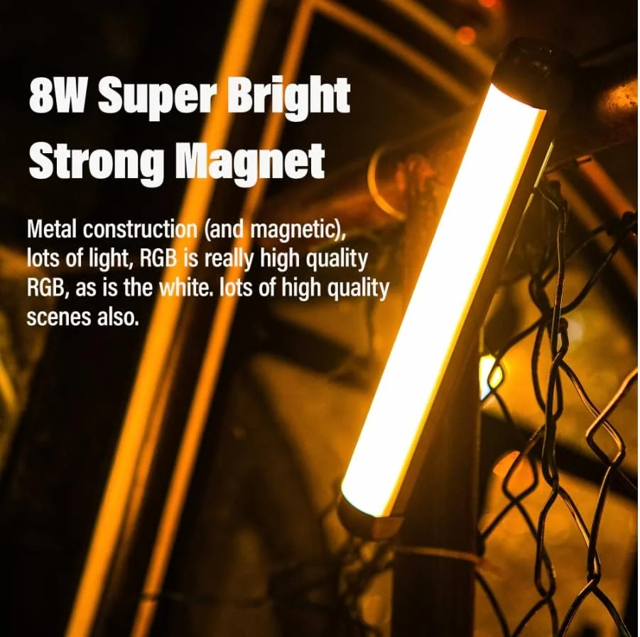 AECAM - VILTROXs Weeylite K21 RB9 S03 نوار نور RGB دستی 8 وات، چراغ لوله ای عکاسی، چراغ نرم کننده RGB با کنترل سه پایه АРР (3 عدد RB9)