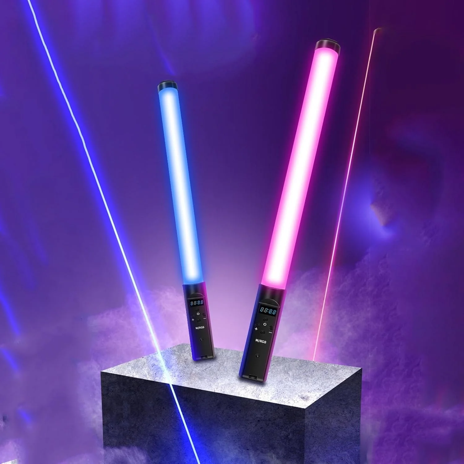 چراغ استیک RGB، نورپردازی قابل حمل با کنترل از راه دور، دمای رنگ 2500K تا 6000K، قابل تنظیم، قابل شارژ، مناسب برای پخش زنده و تولید محتوا چراغ استیک RGB، نورپردازی قابل حمل با کنترل از راه دور، دمای رنگ 2500K تا 6000K، قابل تنظیم، قابل شارژ، مناسب برای پخش زنده و تولید محتوا