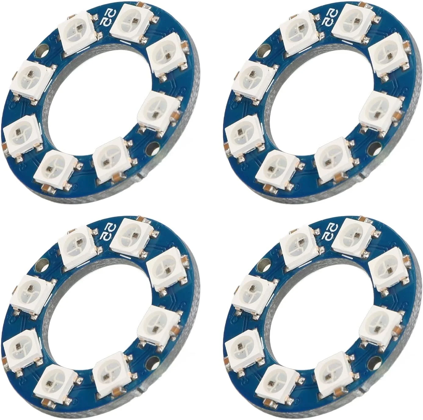 ماژول نور RGB، 5 ولت 4 عدد WS2812 5050 برد لامپ حلقه ای LED برای تزئین