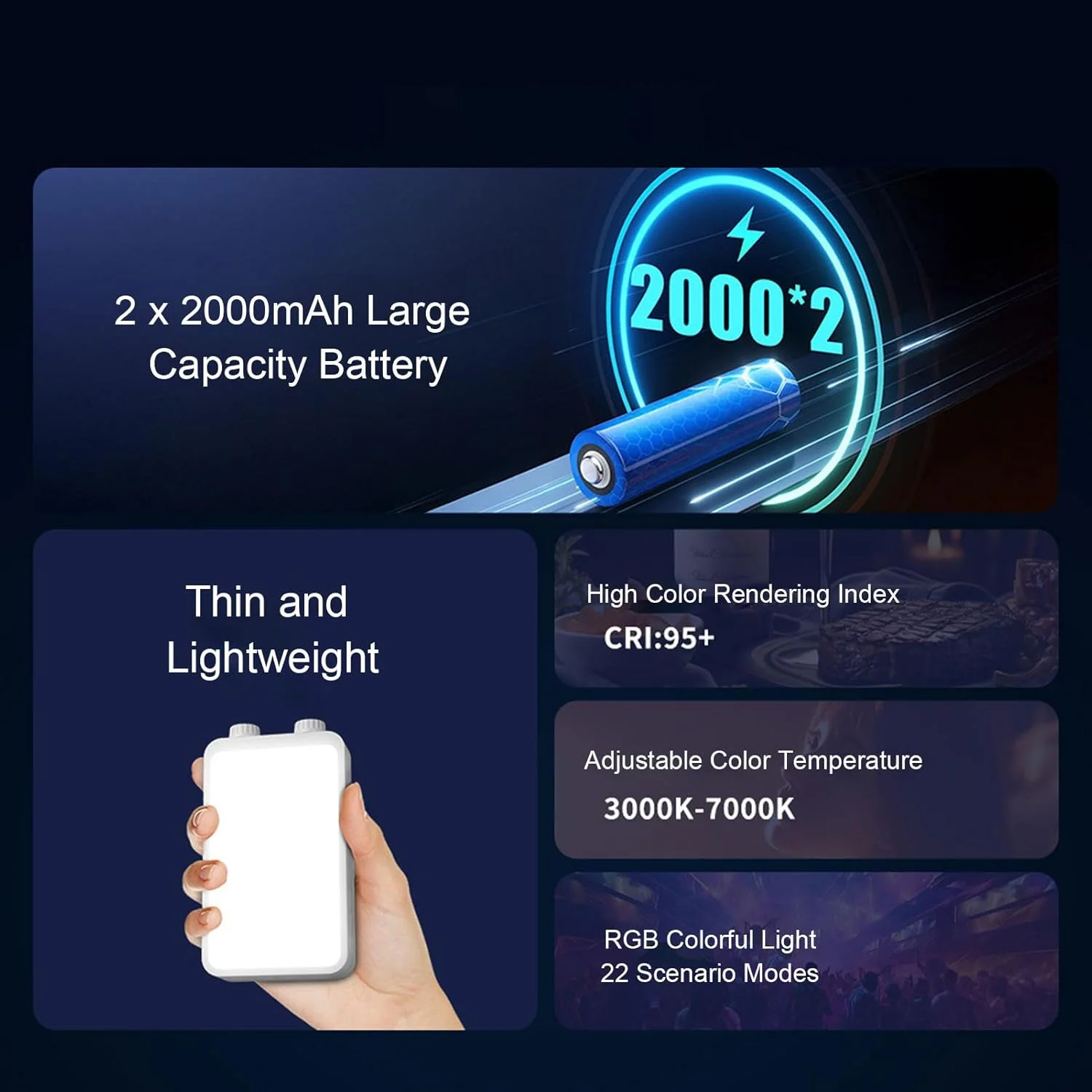 نور پرکننده ویدئویی عکاسی، 40 وات RGB 3000-7000K روشنایی بدون پله نور ویدئویی RGB با فن خنک کننده و سوراخ رزوه ای 1/4 اینچی برای TikTok، تولید کننده محتوا، عکاس نور پرکننده ویدئویی عکاسی، 40 وات RGB 3000-7000K روشنایی بدون پله نور ویدئویی RGB با فن خنک کننده و سوراخ رزوه ای 1/4 اینچی برای TikTok، تولید کننده محتوا، عکاس