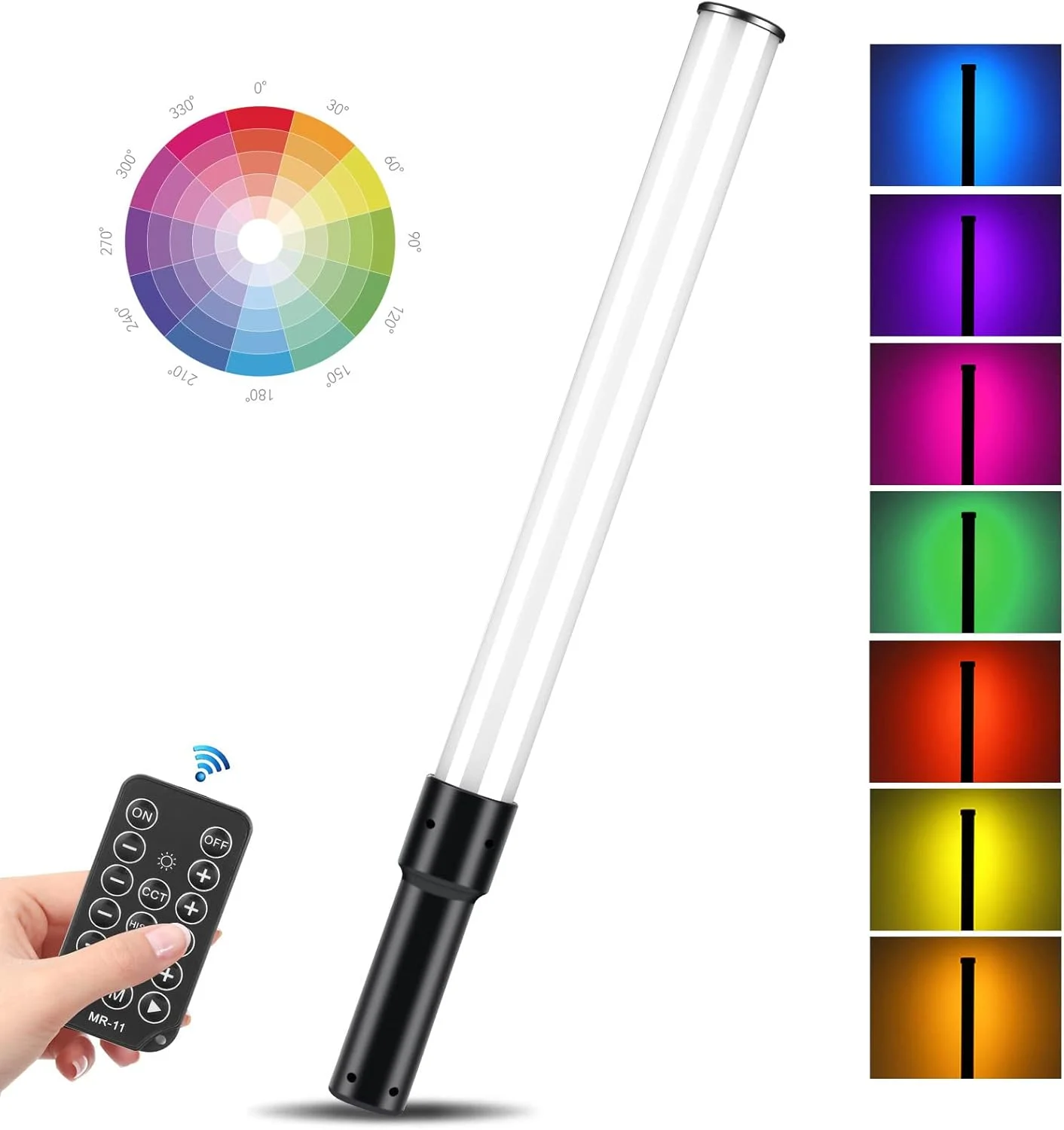 چراغ قابل حمل عکاسی JEOZBM، میله نور عکاسی، چراغ ویدئویی LED RGB، دمای قابل تنظیم برای عکاسی زنده