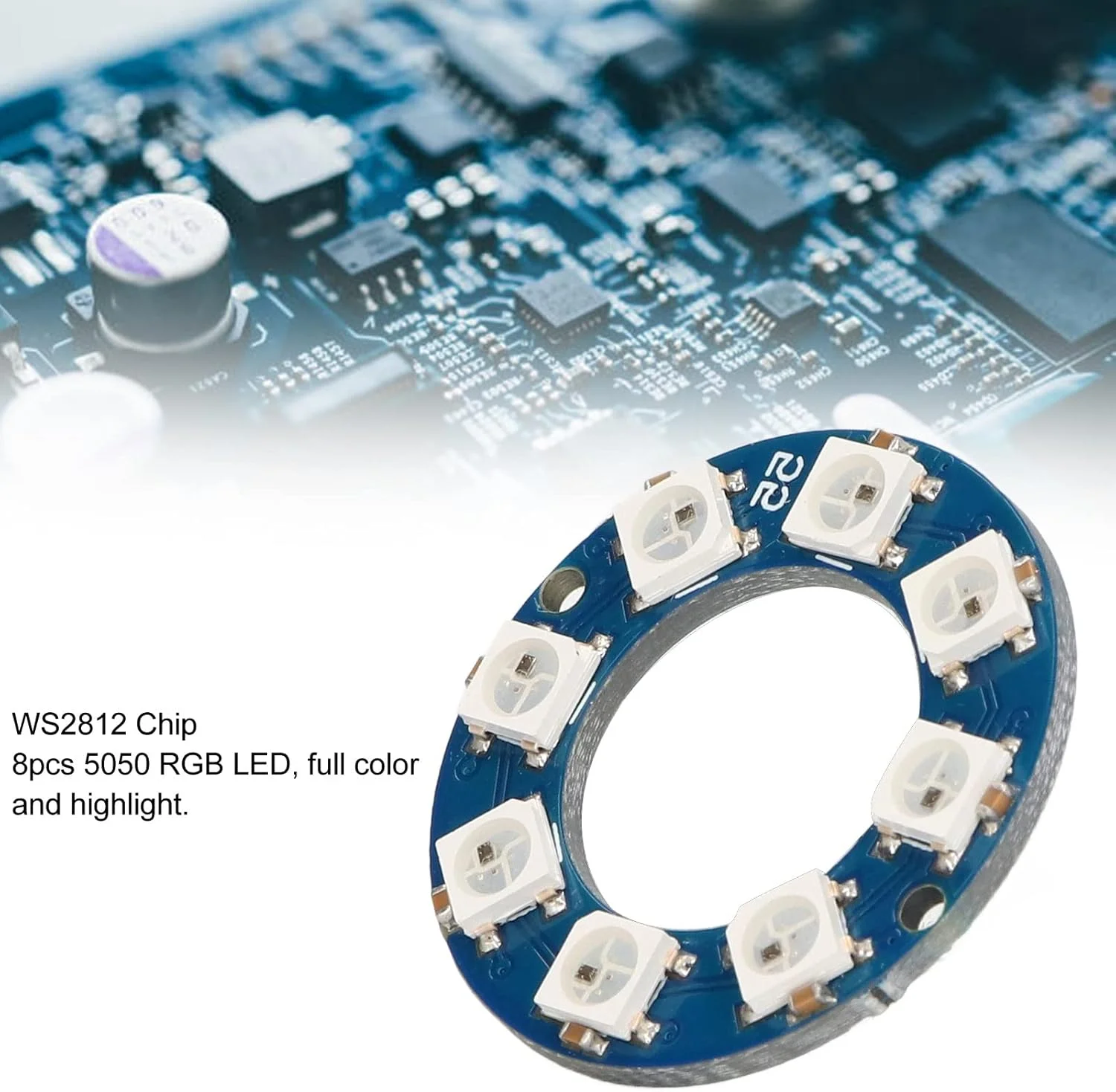 ماژول نور RGB، 5 ولت 4 عدد WS2812 5050 برد لامپ حلقه ای LED برای تزئین