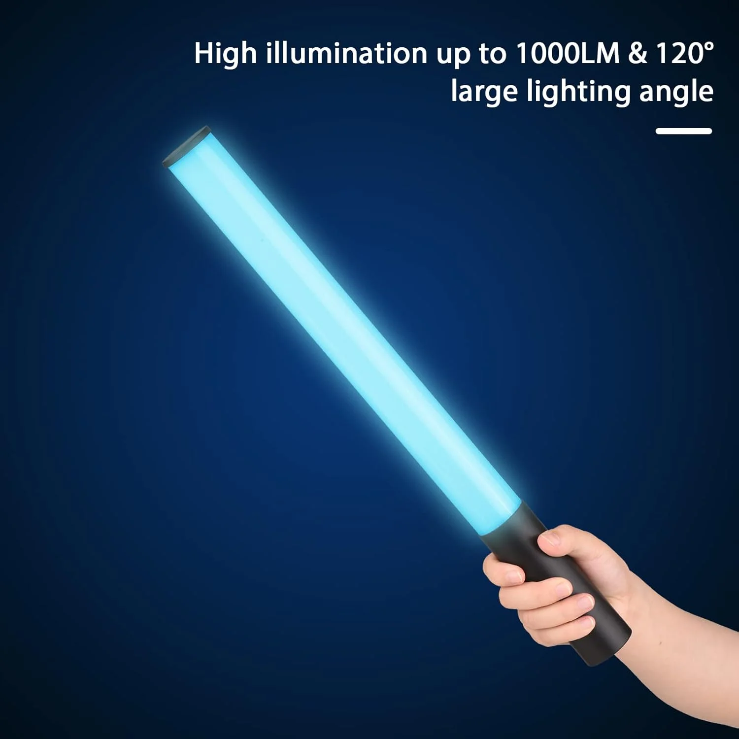 چراغ عکاسی، میله چراغ RGB دستی برای عکاسی و فیلمبرداری، دمای رنگ دوگانه 2500K-9900K، روشنایی قابل تنظیم در 12 سطح با 7 نوع جلوه نورپردازی ویژه، جذب مغناطیسی برای S