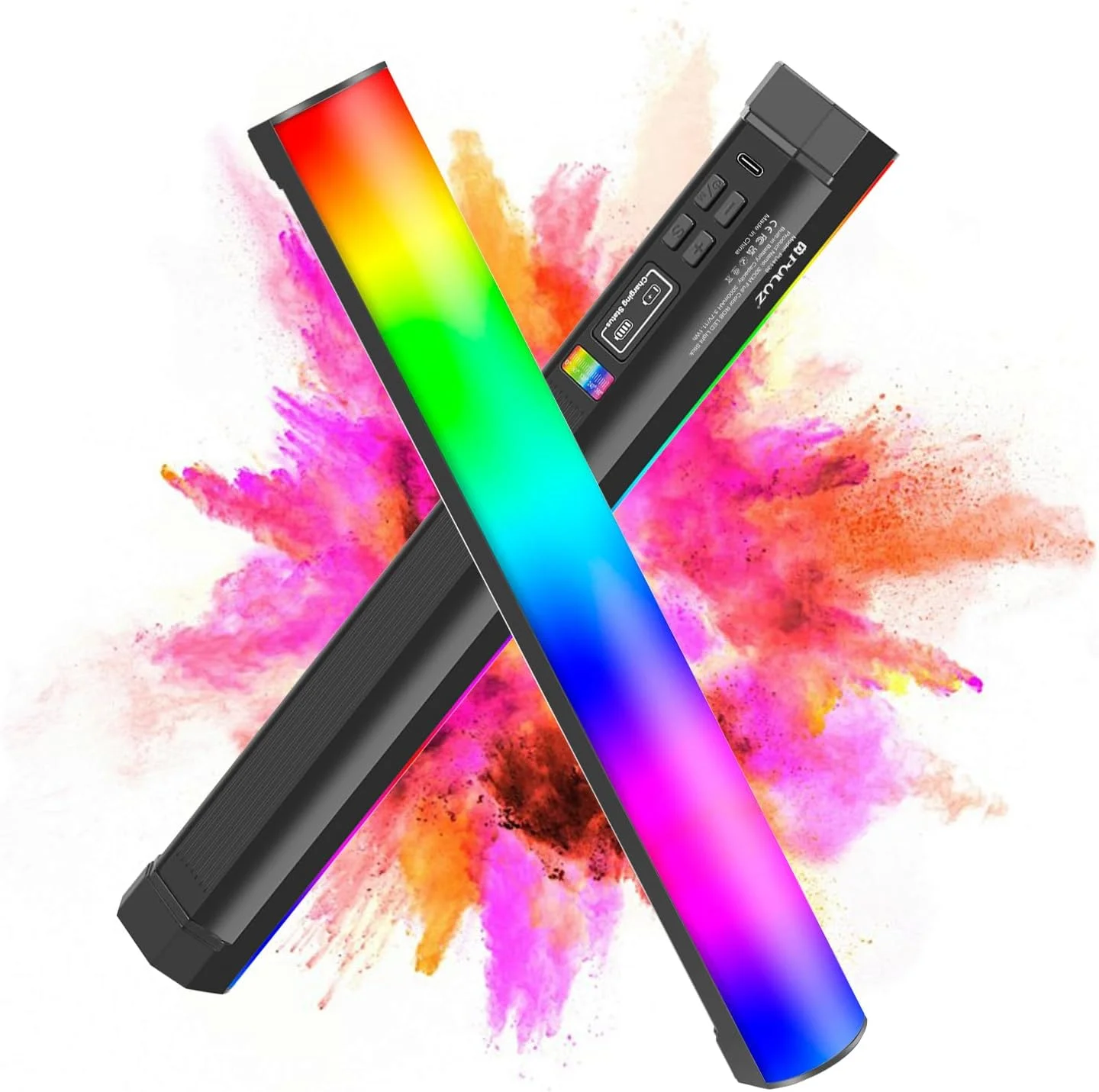 نورپردازی عکاسی PULUZ، میله نور دستی مغناطیسی 360 درجه با باتری قابل شارژ 2000mAh، نور لوله ای قابل تنظیم 2500-9000K برای دوربین، عکاسی استودیو، TikTok، YouTube، وبلاگ ها (30cm/11.8 اینچ)