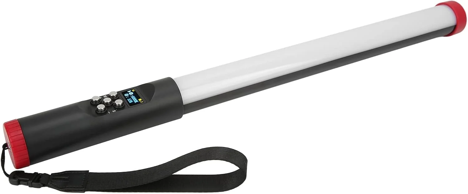 چراغ عکاسی RGB، میله نور دستی قابل شارژ USB، چراغ LED دستی برای عکاسی 3000-6000K رابط Type-C، 90 دقیقه عمر باتری