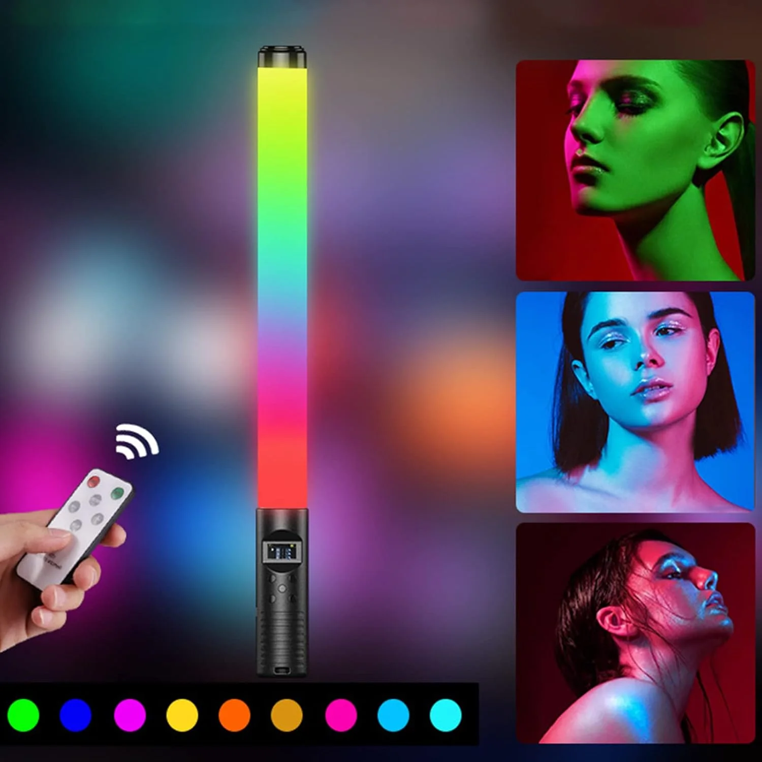 چراغ استیک پرکننده RGB، محدوده تنظیم دمای گسترده 3000K-6000K، دمای رنگ دوگانه، چراغ پرکننده دستی تمام رنگی، لامپ LED قابل حمل برای عکاسی چراغ استیک پرکننده RGB، محدوده تنظیم دمای گسترده 3000K-6000K، دمای رنگ دوگانه، چراغ پرکننده دستی تمام رنگی، لامپ LED قابل حمل برای عکاسی