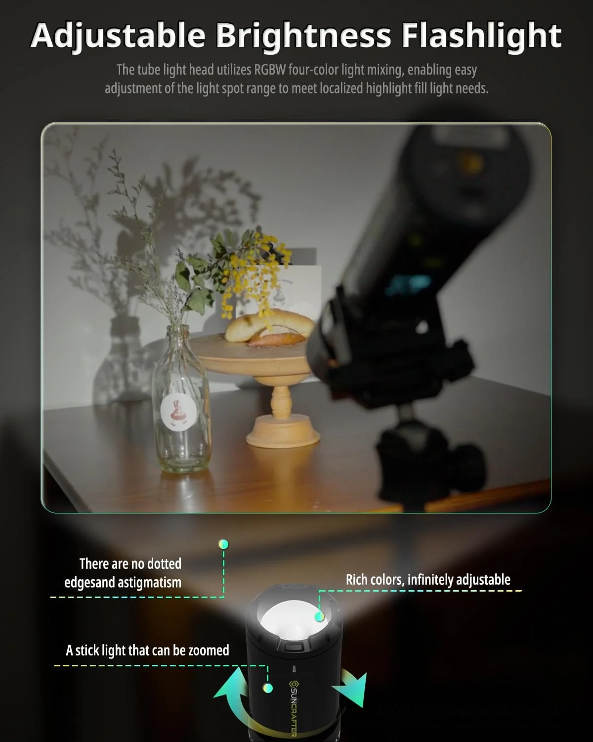 نور تیوب RGB مدل TL30، میله چراغ ویدئویی مغناطیسی قابل تنظیم 360 درجه RGBWW با کنترل هوشمند برنامه، 2700K-10000K CRI96+ TLCI99+، 21 صحنه، نورافکن قابل تنظیم، باتری 5000mAh