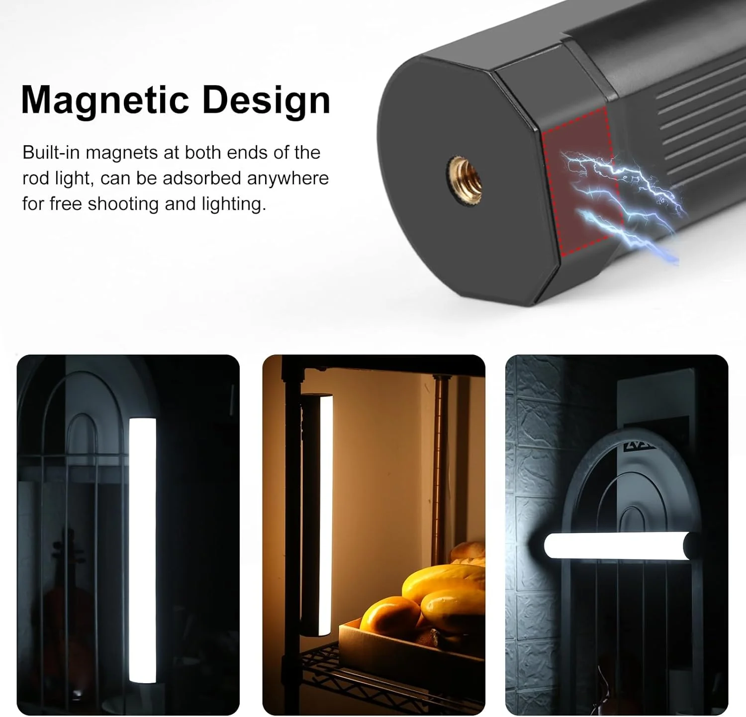 نورپردازی عکاسی PULUZ، میله نور دستی مغناطیسی 360 درجه با باتری قابل شارژ 2000mAh، نور لوله ای قابل تنظیم 2500-9000K برای دوربین، عکاسی استودیو، TikTok، YouTube، وبلاگ ها (30cm/11.8 اینچ) نورپردازی عکاسی PULUZ، میله نور دستی مغناطیسی 360 درجه با باتری قابل شارژ 2000mAh، نور لوله ای قابل تنظیم 2500-9000K برای دوربین، عکاسی استودیو، TikTok، YouTube، وبلاگ ها (30cm/11.8 اینچ)