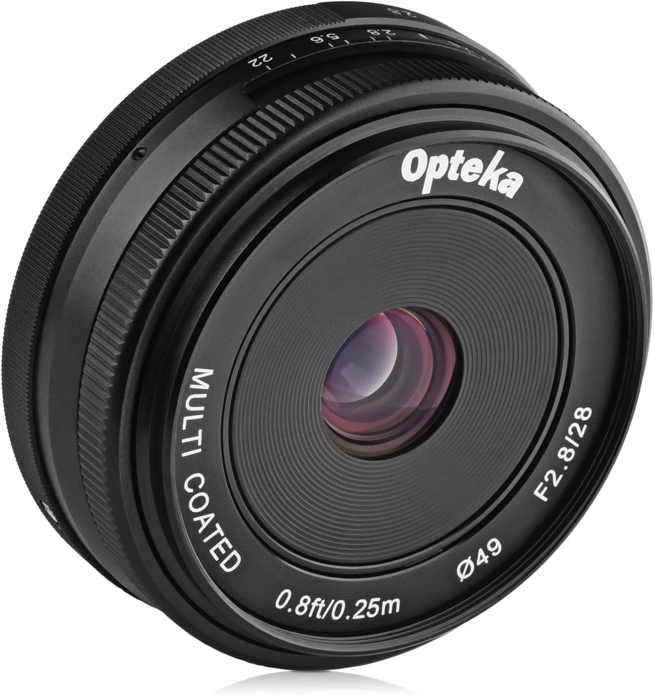 لنز پرایم 28mm f/2.8 HD MC با فوکوس دستی Opteka برای دوربین های دیجیتال APS-C با مانت فوجی X