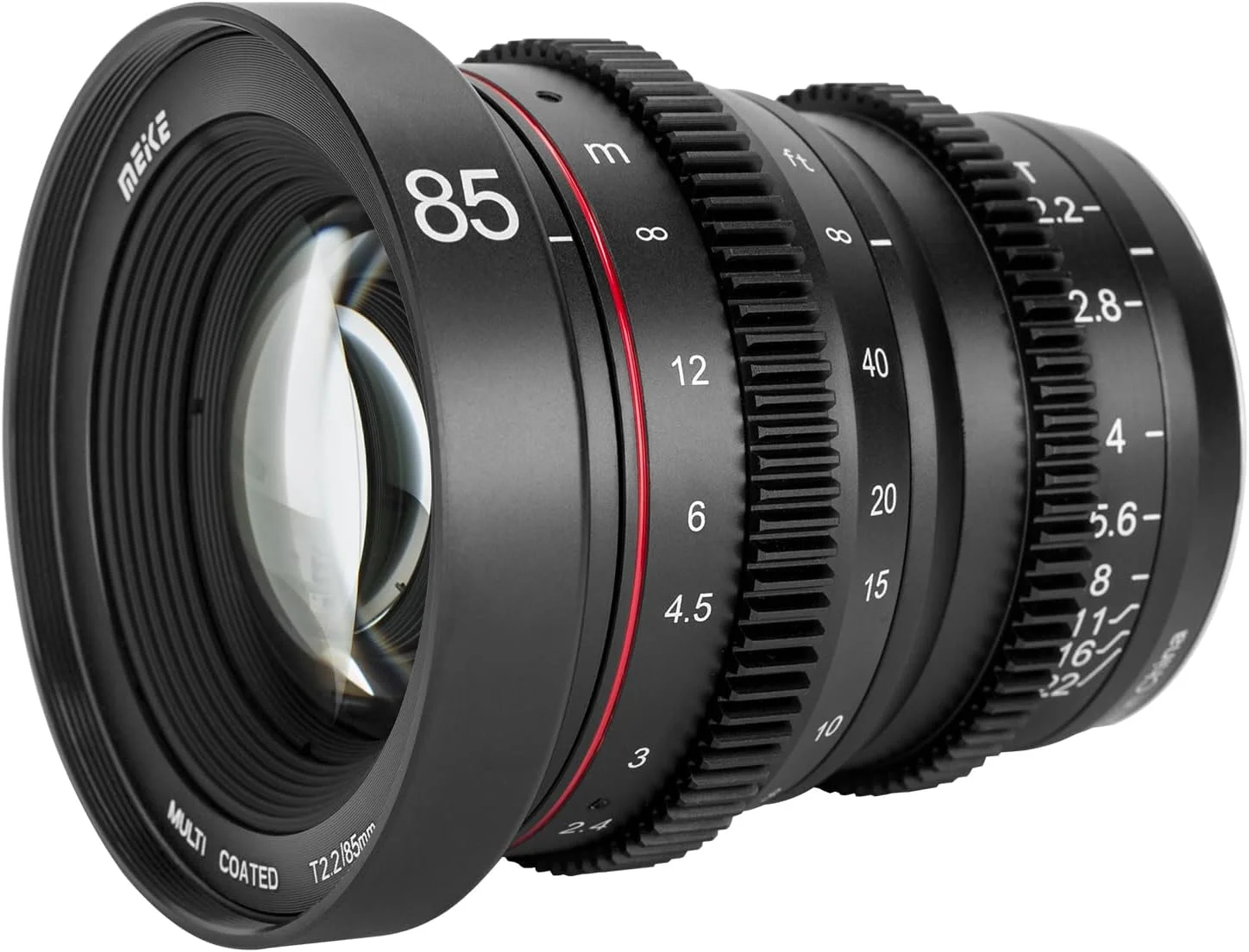 لنز سینمایی 85mm T2.2 MEKE با دیافراگم باز و فوکوس دستی 4K برای دوربین های با مانت Micro Four Thirds سازگار با دوربین های Olympus Panasonic Lumix GF3 GF5 GH1 GH2 GH3 GH4 GH5 GH6 GH7 و BMPCC 4K Zcam E2