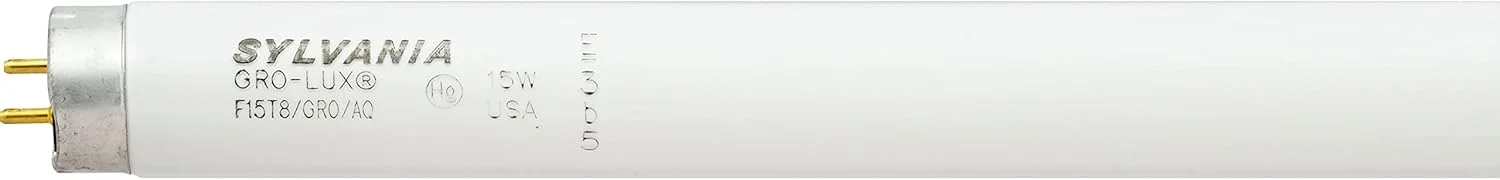 لامپ فلورسنت LEDVANCE SYLVANIA T8 Gro-Lux، 15 وات، پایه G12 Bi-Pin، 325 لومن، غیرقابل تنظیم نور، 5500K – بسته 1 عددی (21657)