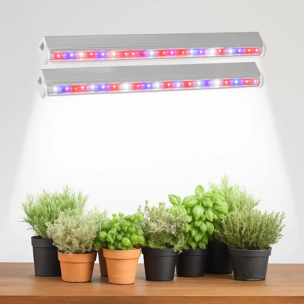 چراغ رشد گیاه LED طیف کامل آلومینیومی با راندمان بالا 20 وات (10 وات x 2) برای باغبانی گیاهان آپارتمانی، هیدروپونیک، گلخانه، کشاورزی (بسته 2 عددی 2 فوتی) چراغ رشد گیاه LED طیف کامل آلومینیومی با راندمان بالا 20 وات (10 وات x 2) برای باغبانی گیاهان آپارتمانی، هیدروپونیک، گلخانه، کشاورزی (بسته 2 عددی 2 فوتی)