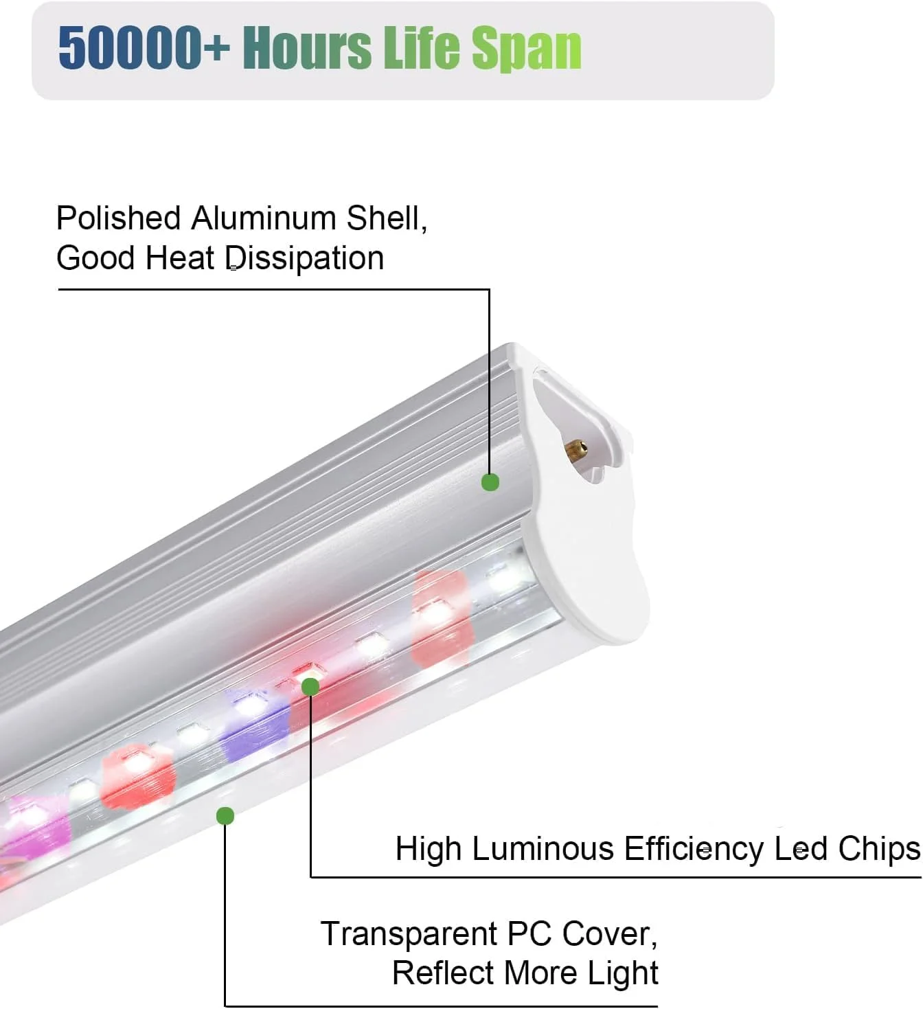 چراغ رشد گیاه LED طیف کامل آلومینیومی با راندمان بالا 20 وات (10 وات x 2) برای باغبانی گیاهان آپارتمانی، هیدروپونیک، گلخانه، کشاورزی (بسته 2 عددی 2 فوتی) چراغ رشد گیاه LED طیف کامل آلومینیومی با راندمان بالا 20 وات (10 وات x 2) برای باغبانی گیاهان آپارتمانی، هیدروپونیک، گلخانه، کشاورزی (بسته 2 عددی 2 فوتی)
