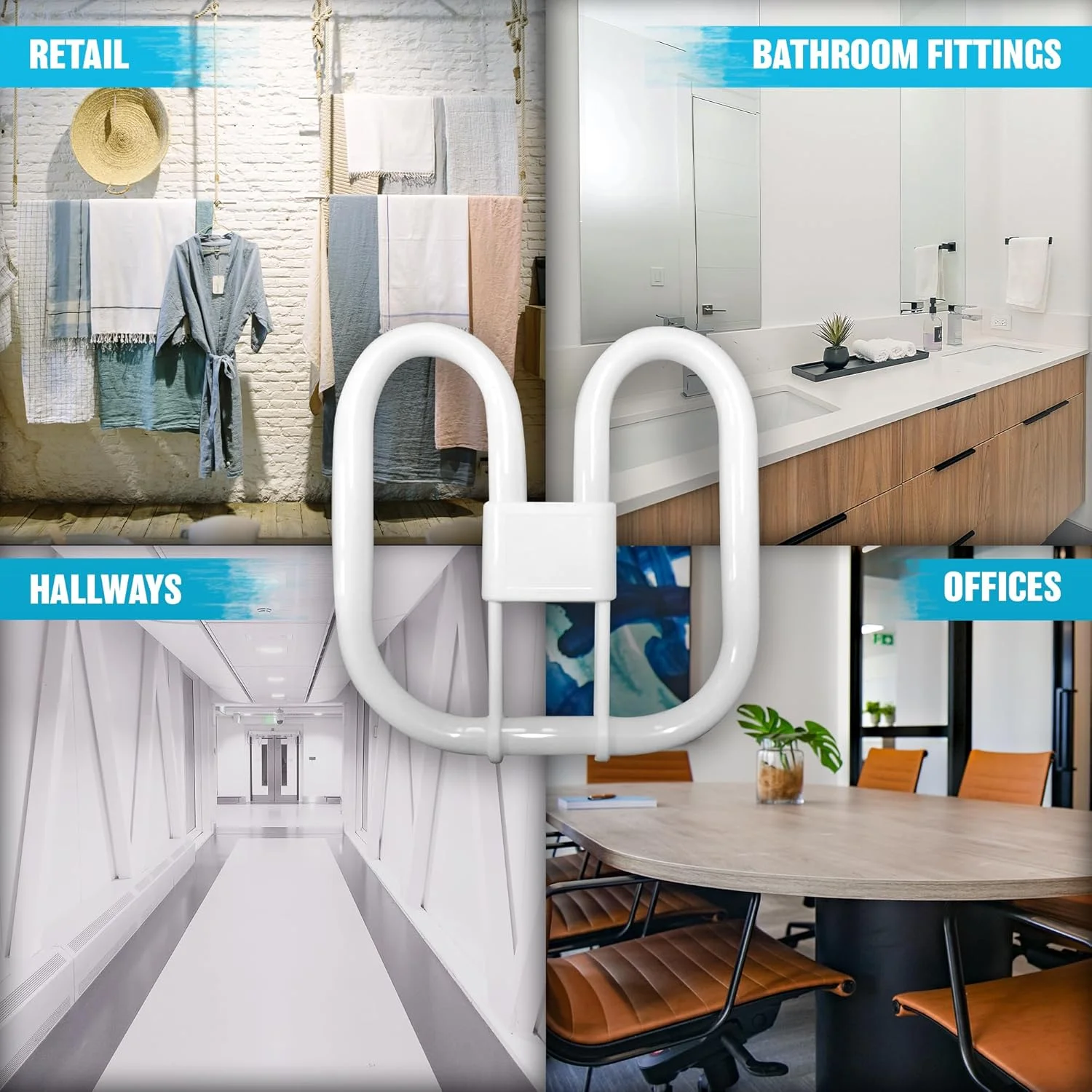 مجموعه جدید 2 عددی لامپ فلورسنت 4 پین کم مصرف 28 وات باریک