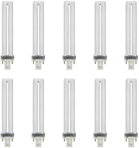 لامپ فلورسنت فشرده کرومپتون مدل CLS9SCW تک دور S (PL) پایه G23 دو پین 4000K سفید سرد - 9 وات (بسته 10 عددی)