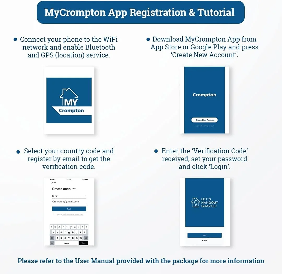 چراغ خطی هوشمند کرومپتون ایمنسا 20 وات مجهز به وای فای (سفید قابل تنظیم و کم نور، سازگار با الکسا و دستیار گوگل) - بسته 4 عددی، سفید و طلایی (LDIMN20-Wifi)