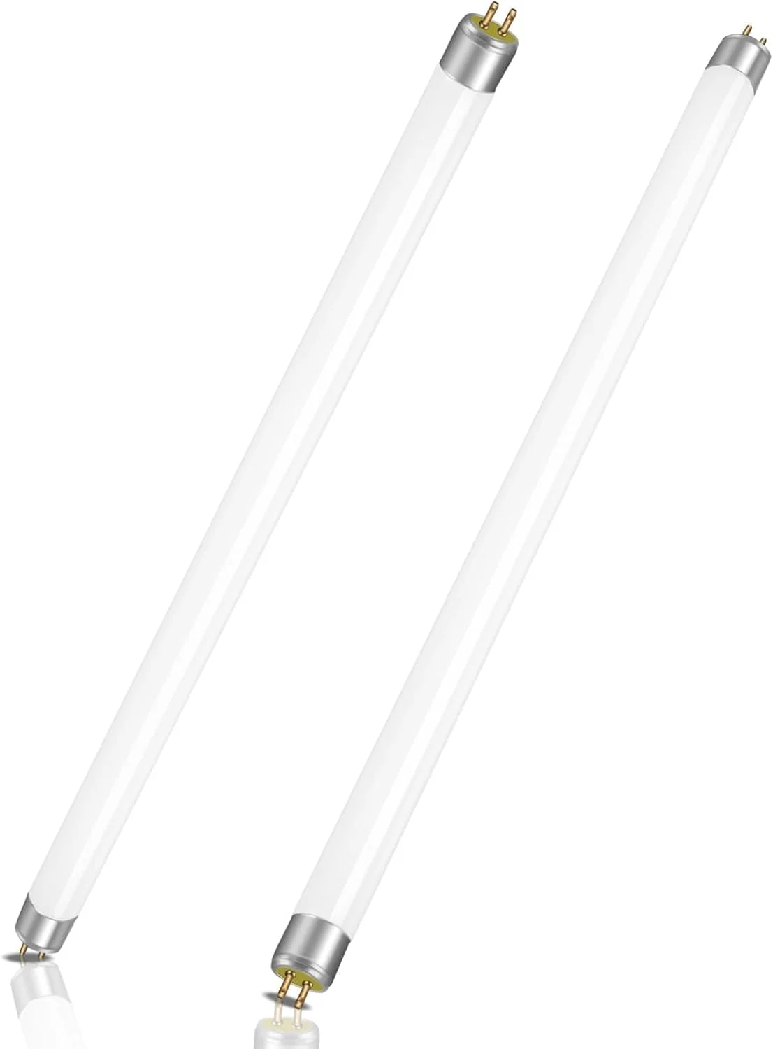 بسته 2 عددی لامپ فلورسنت 8 وات، سایز 300 میلی متر، T5 سفید یخی 4000 کلوین، 560 لومن، پایه G5، چراغ لوله ای با مصرف انرژی پایین، چراغ صرفه جویی در انرژی برای مواقع اضطراری، مناسب برای آشپزخانه، حمام، کابینت