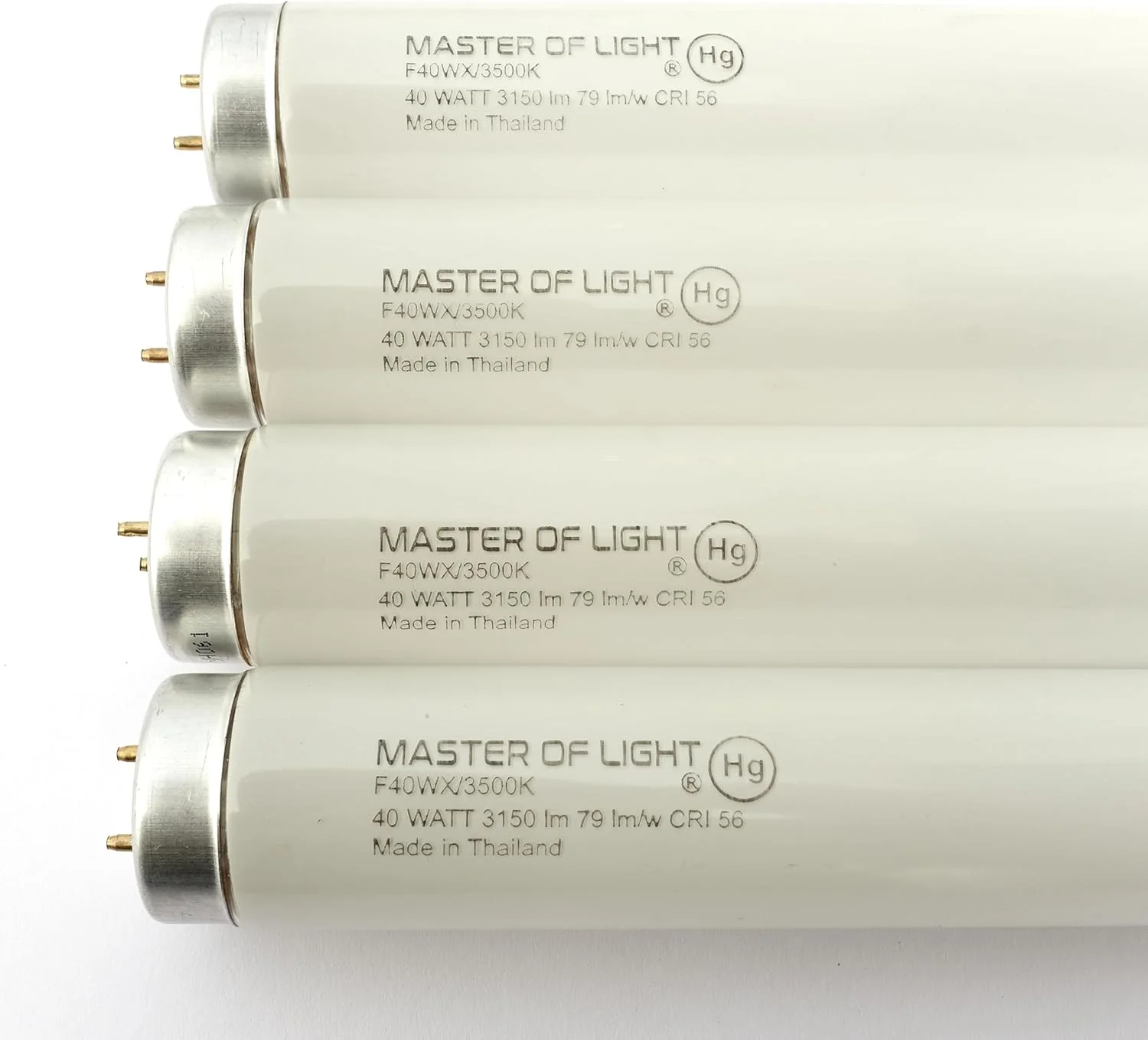 (بسته 4 عددی) لامپ مهتابی 4 فوتی F40/WX، 40 وات T12، سفید طبیعی 40W F40T12 3500K، قطر 1.5 اینچ، جایگزین F40N/ECO F40/D35/ECO F40T12/735/ECO F40SP35/ECO F40SPX35/ECO F40WX F40T12/NX/ALTO (4)