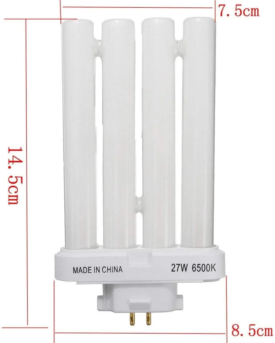 لامپ فلورسنت فشرده چهار لوله ای سفید خالص AC220V 27W برای دکوراسیون داخلی منزل