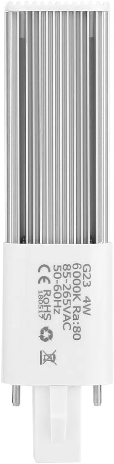 لامپ مهتابی 4 وات، لامپ مهتابی 60 سانتی متری 2 پین، لامپ کم مصرف ضد الکتریسیته ساکن 85-265 ولت (G23 سفید یخی)