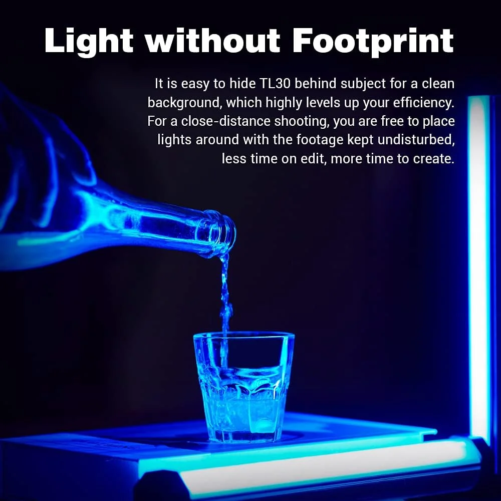 چراغ تیوبی ال ای دی RGB گودکس TL30، 8 وات، 2700K-6500K، دارای باتری لیتیومی داخلی، کنترل از طریق اپلیکیشن موبایل (تک لامپ)