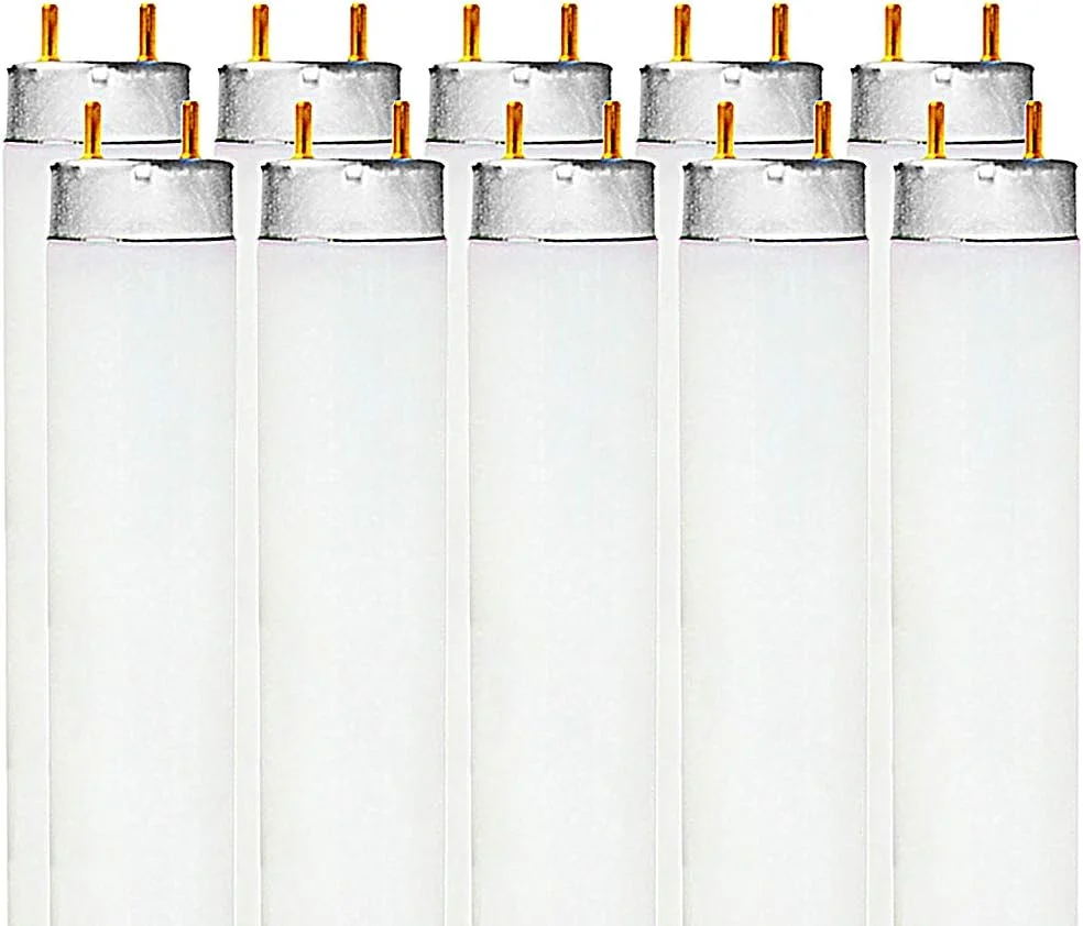 لامپ فلورسنت T8 لاکس رایت F32T8/741، 32 وات، 48 اینچ، نور سفید سرد 4100K، 2850 لومن، پایه G13 دو پین متوسط، LR20732، بسته 10 عددی