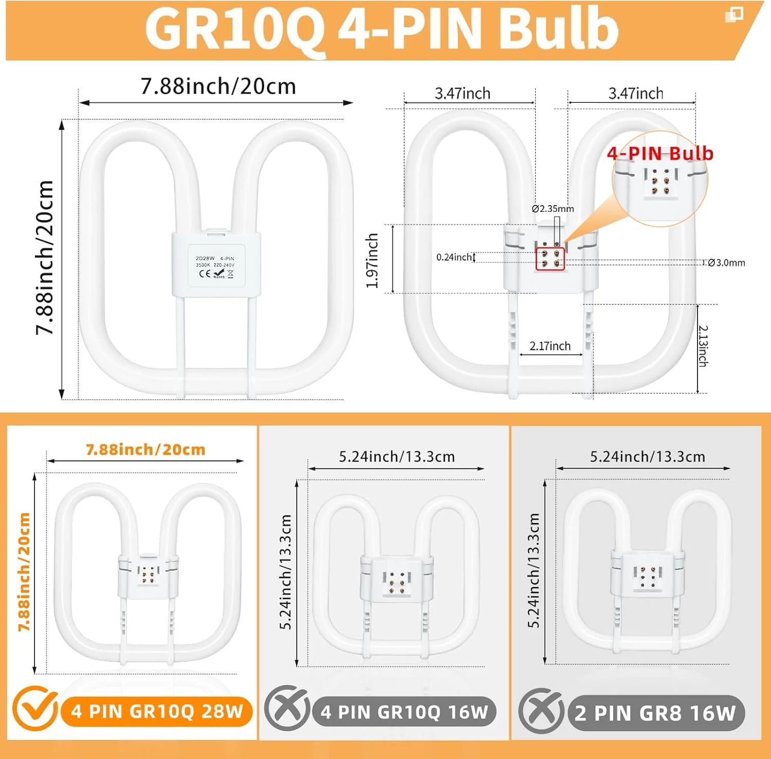 لامپ فلورسنت ۴ پین