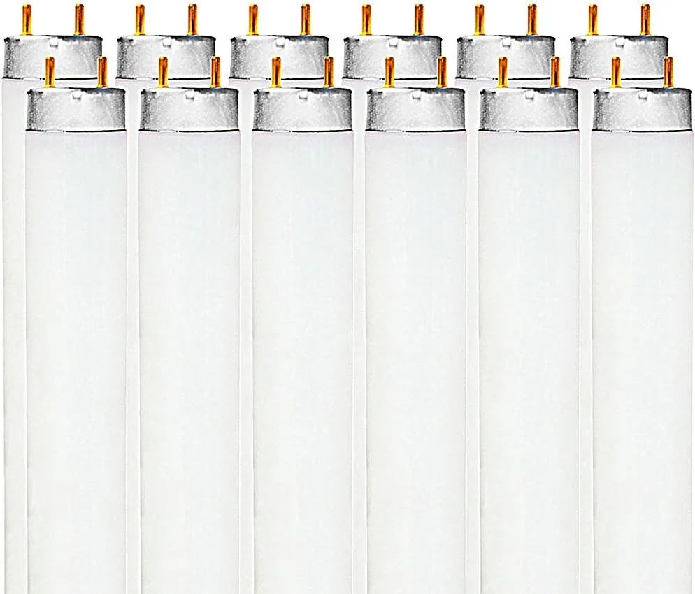 لامپ فلورسنت T8 مدل LR20740 Luxrite (بسته 12 عددی)، 32 وات، 4 فوت، نور طبیعی 3500K، 2850 لومن، پایه G13