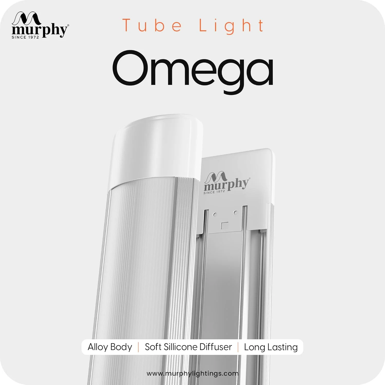 چراغ مهتابی ال ای دی 10 وات مورفی امگا | بدنه آلومینیومی فوق باریک 30 سانتی متری | نور سفید ملایم (بسته 4 عددی)