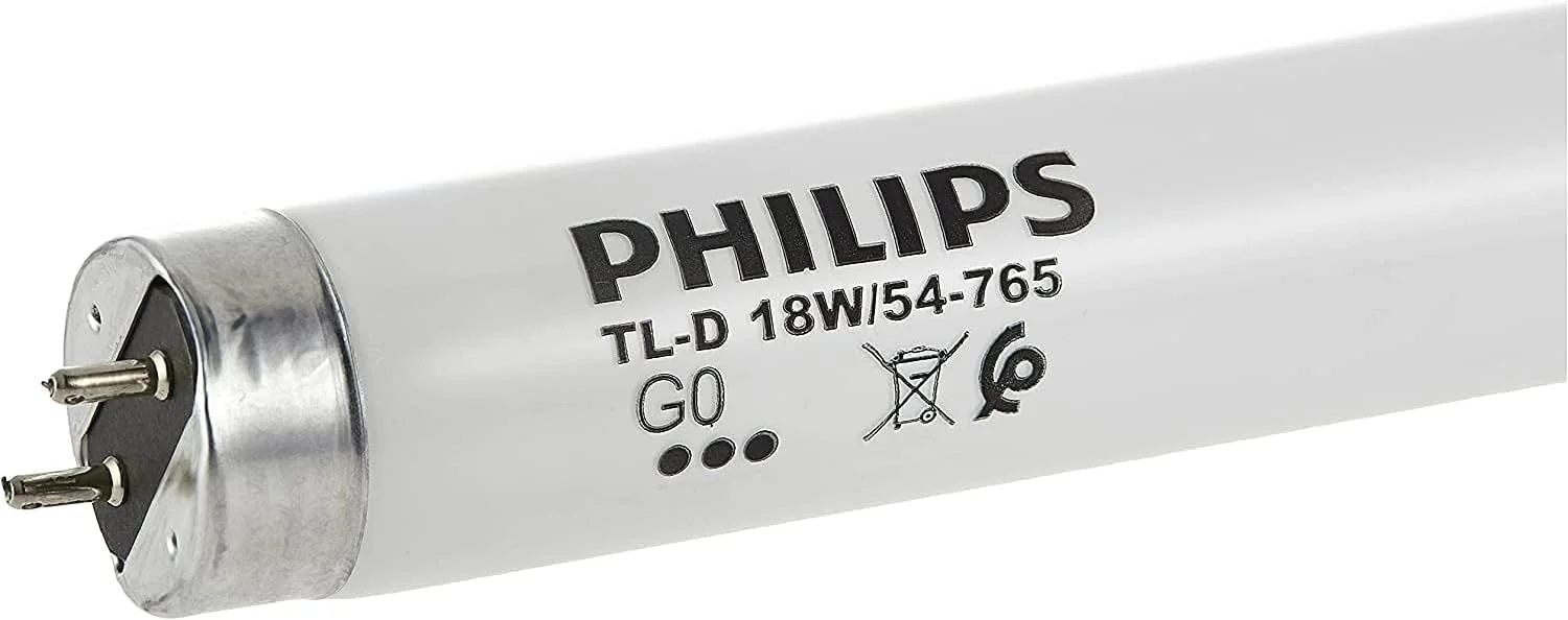 لامپ مهتابی 60 سانتی متری فیلیپس 18 وات، پایه G13، نور سفید یخی، بسته بندی ممکن است متفاوت باشد