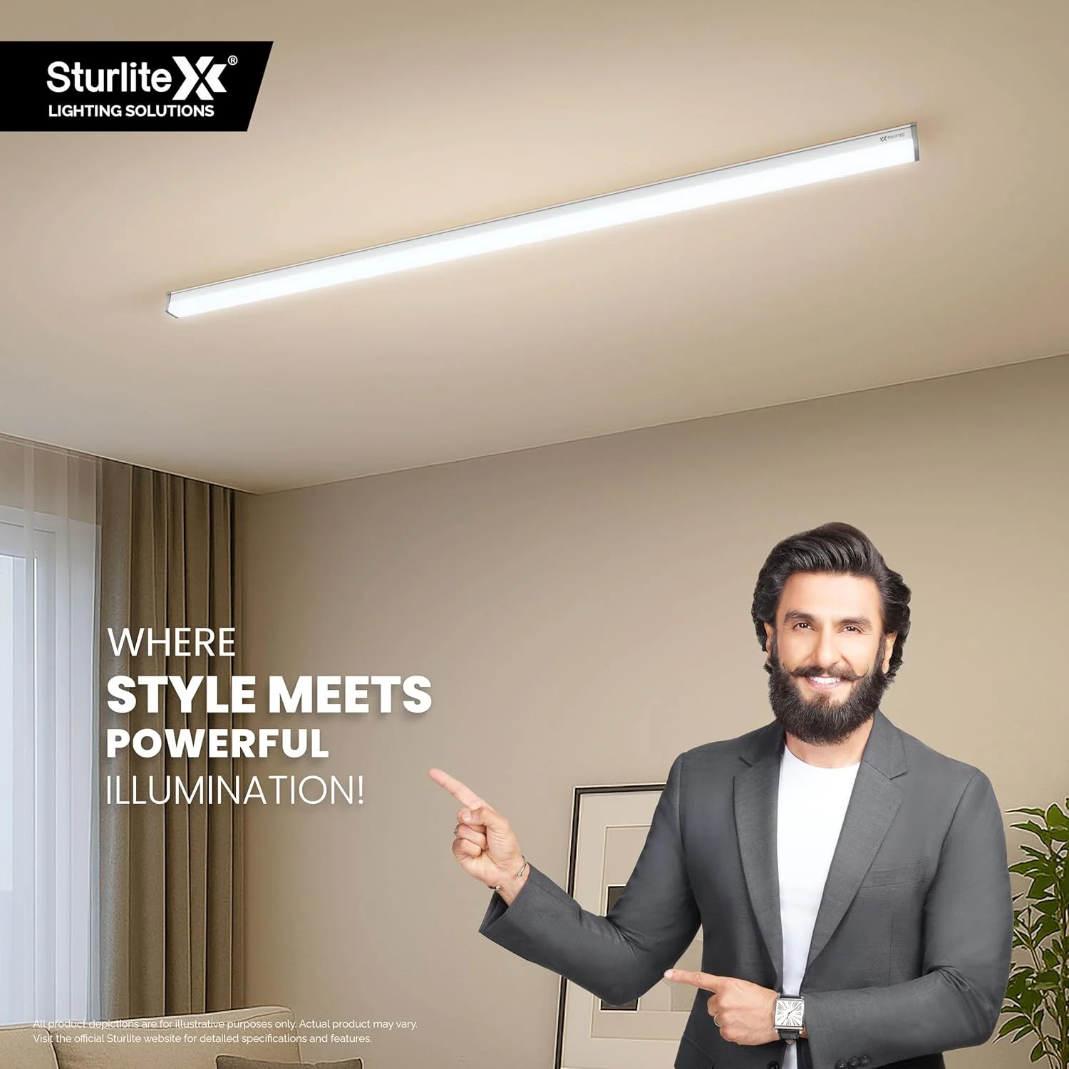 چراغ مهتابی ال ای دی 22 وات Sturlite Ray | نور سفید سرد 6500K | طراحی شیک و ظریف با تکنولوژی CRI | طول عمر نامی 25000 ساعت | 2200 لومن - بسته 8 عددی