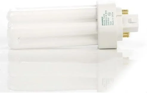 لامپ فلورسنت فشرده سه تایی 26 وات Sylvania 20880 (بسته 4 عددی) CF26DT/E/IN/830/ECO، 3000K، 1746 لومن، 82 CRI، شکل T4، پایه 4 پین GX24q-3