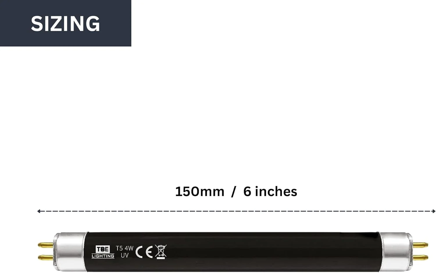 لامپ های T5 4 وات 150 میلی متری بررسی اسکناس TBE LIGHTING - لامپ های CFL - نور سیاه فرابنفش UV ایجاد می کند تا به تشخیص اسکناس ها و گذرنامه های تقلبی کمک کند - اتصالات پایه 2 پین G5 (بسته 4 عددی)