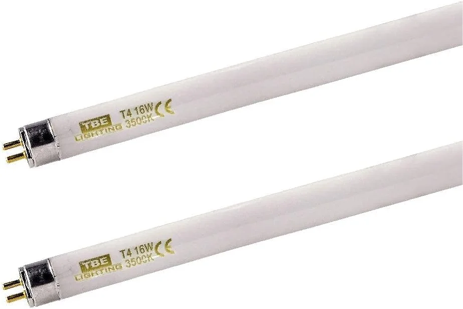 لامپ فلورسنت T4 16 وات TBE LIGHTING 480 میلی متر - بسته 2 عددی لامپ CFL - پایه G5 2 پین - لامپ های T4 با راندمان بالا، سفید ملایم 3500K