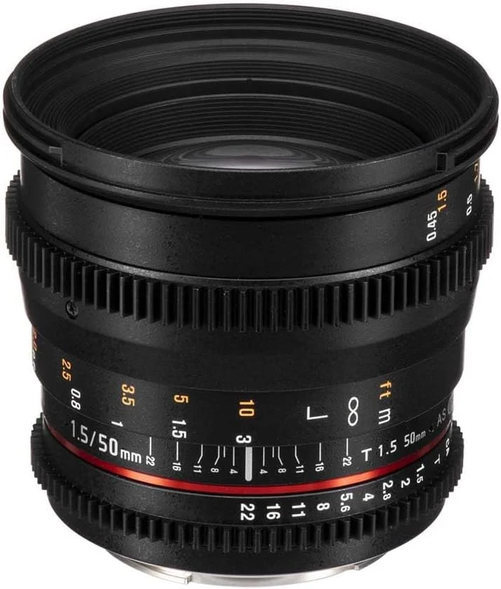 لنز 50mm T1.5 Rokinon Cine DS برای Canon مشکی مدل DS50M-C